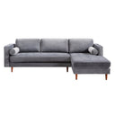 Como Velvet Right Arm Sectional Sofa | TOV