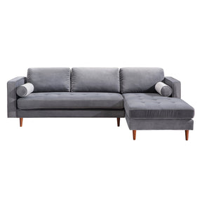 Como Velvet Right Arm Sectional Sofa | TOV