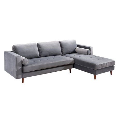 Tov Furniture Como Velvet Right Arm Sectional Sofa