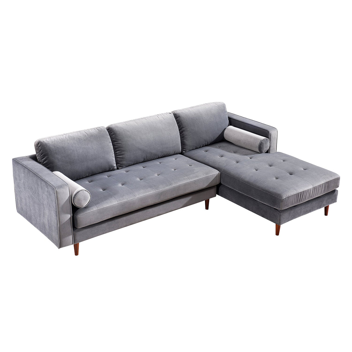 Tov Furniture Como Velvet Right Arm Sectional Sofa