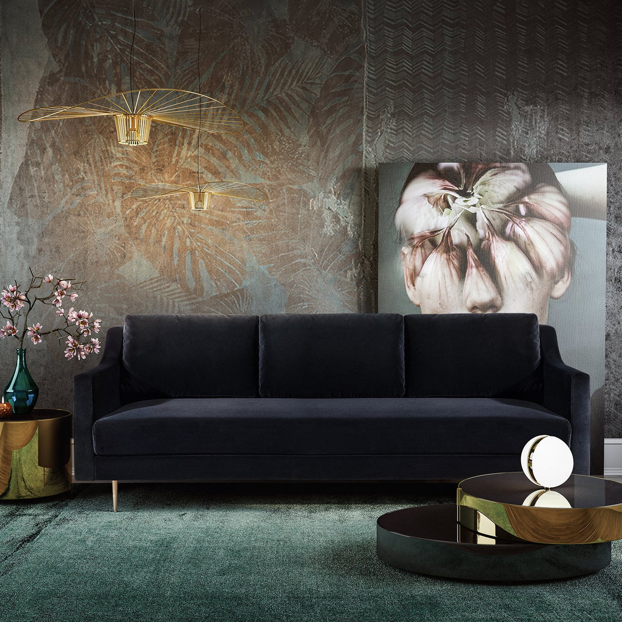 Tov Furniture Milan Velvet Sofa