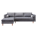 Tov Furniture Como Velvet Left Arm Sectional Sofa