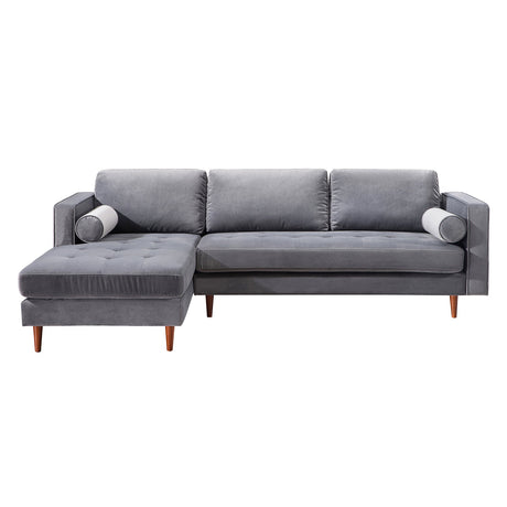 Como Velvet Left Arm Sectional Sofa | TOV