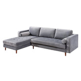 Tov Furniture Como Velvet Left Arm Sectional Sofa