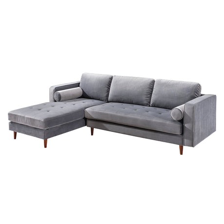 Como Velvet Left Arm Sectional Sofa | TOV