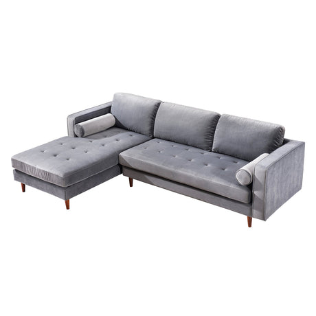 Como Velvet Left Arm Sectional Sofa | TOV