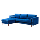 Tov Furniture Como Velvet Left Arm Sectional Sofa