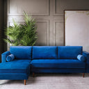 Como Velvet Left Arm Sectional Sofa | TOV