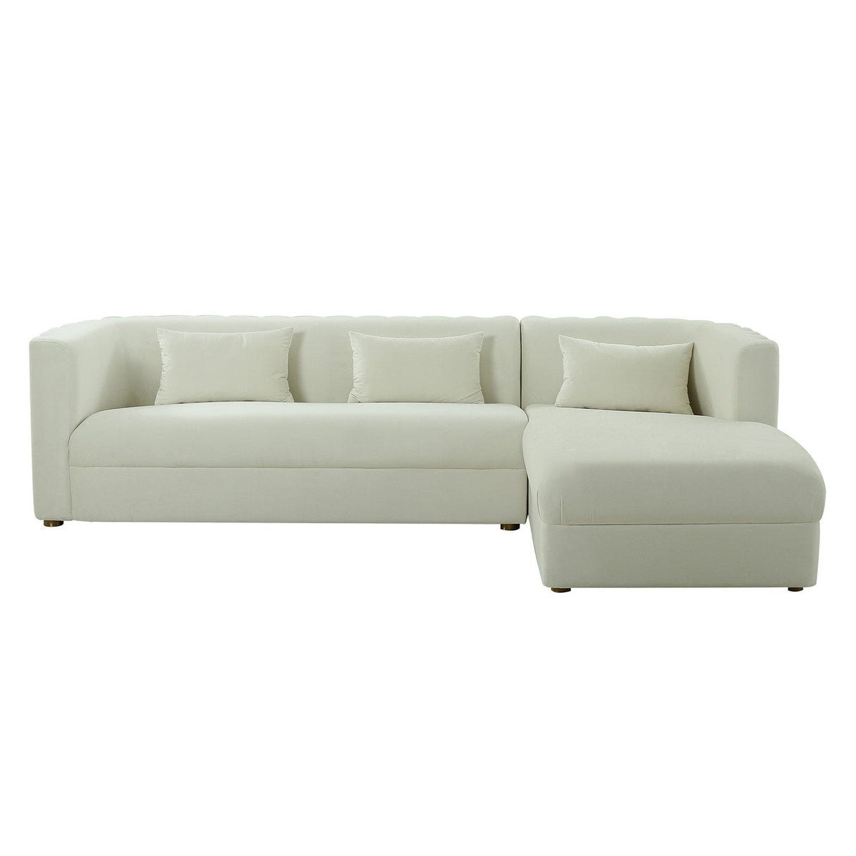 Callie Velvet Right Arm Sectional Sofa | TOV | Home Elegance USA