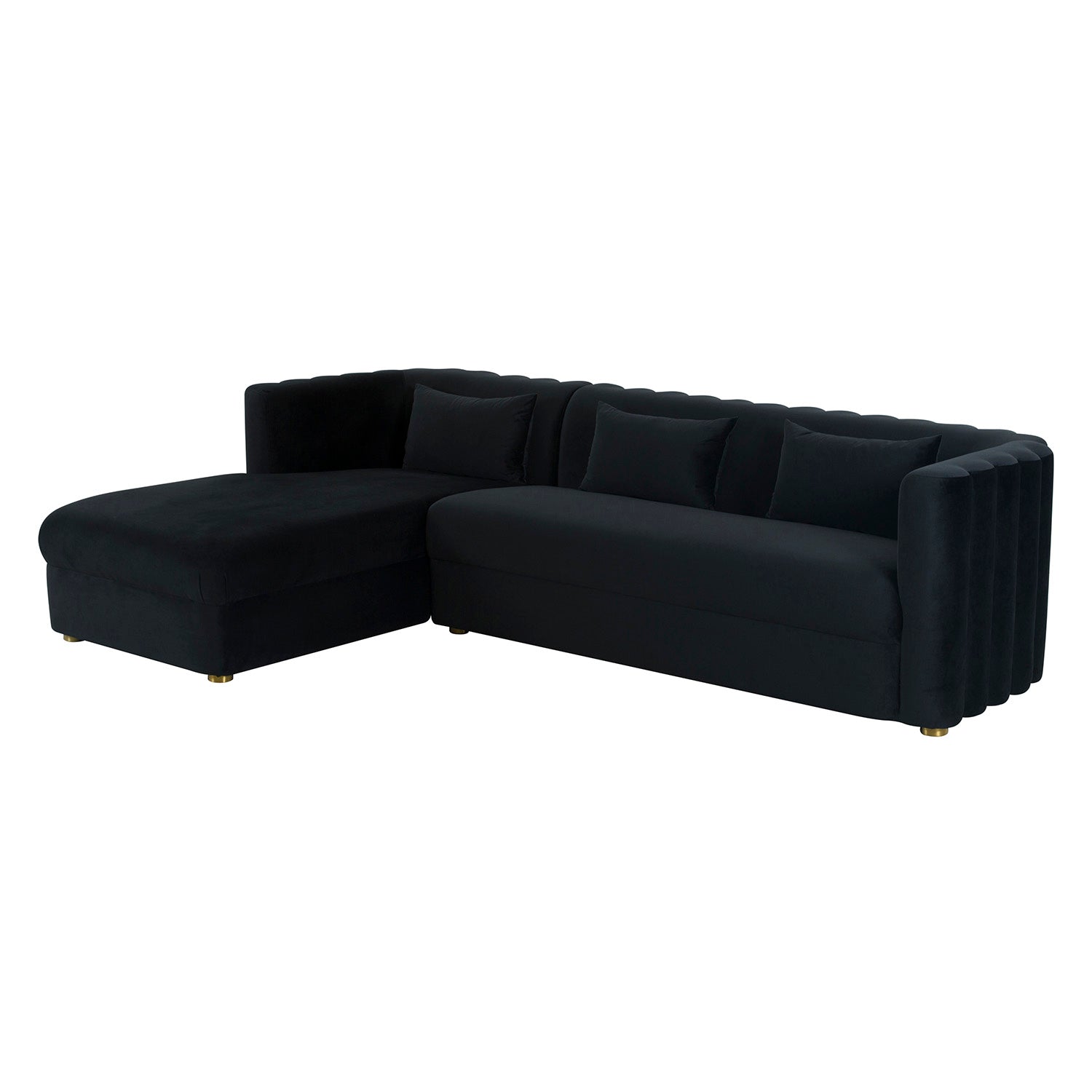 Tov Furniture Callie Velvet Left Arm Sectional Sofa