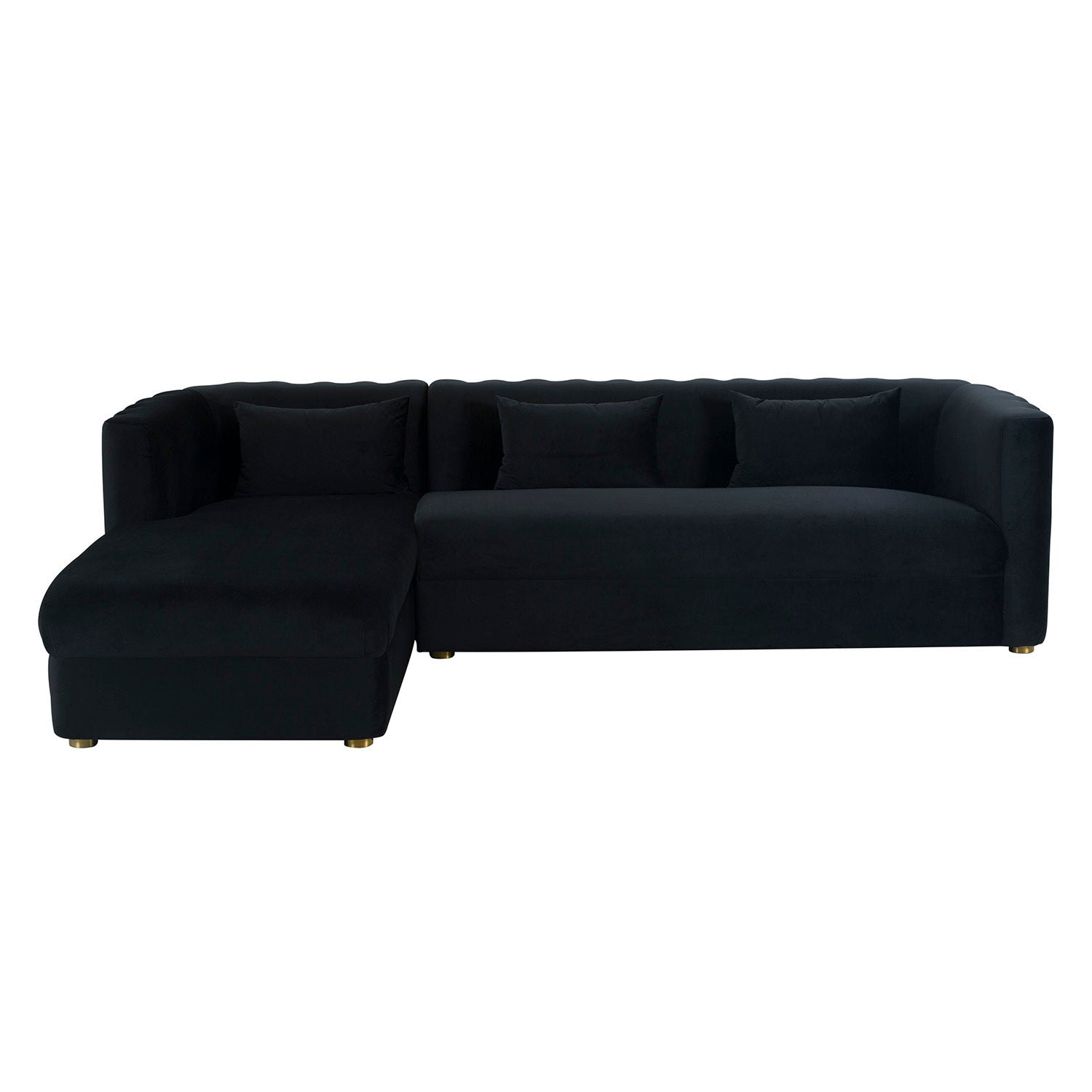 Tov Furniture Callie Velvet Left Arm Sectional Sofa