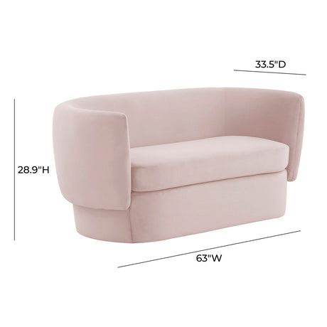 Tov Furniture Isabella Velvet Loveseat