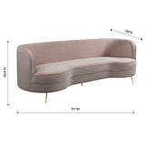 Tov Furniture Flare Velvet Sofa