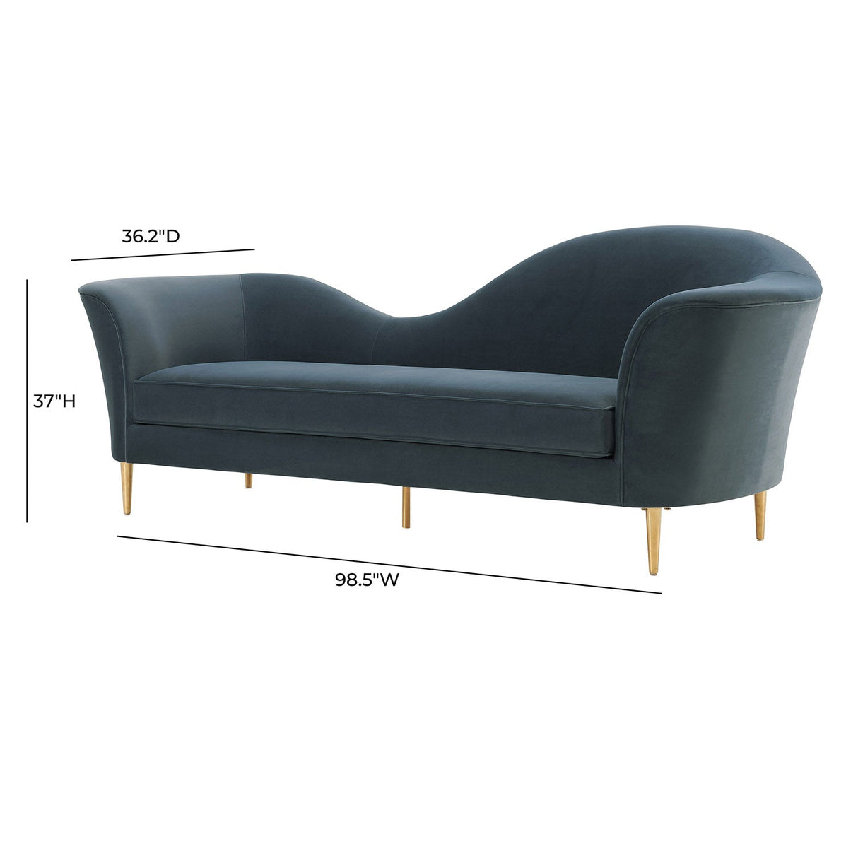 Tov Furniture Plato Velvet Sofa