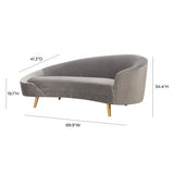 Tov Furniture Cleopatra Velvet Sofa