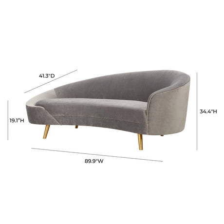 Tov Furniture Cleopatra Velvet Sofa