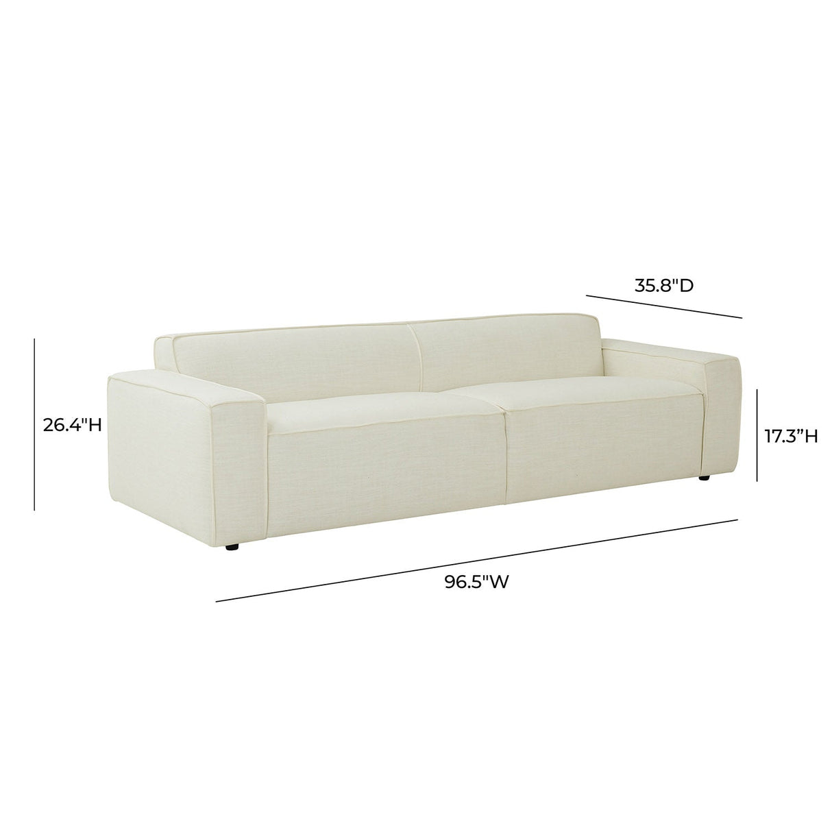 Tov Furniture Olafur Cream Linen Sofa