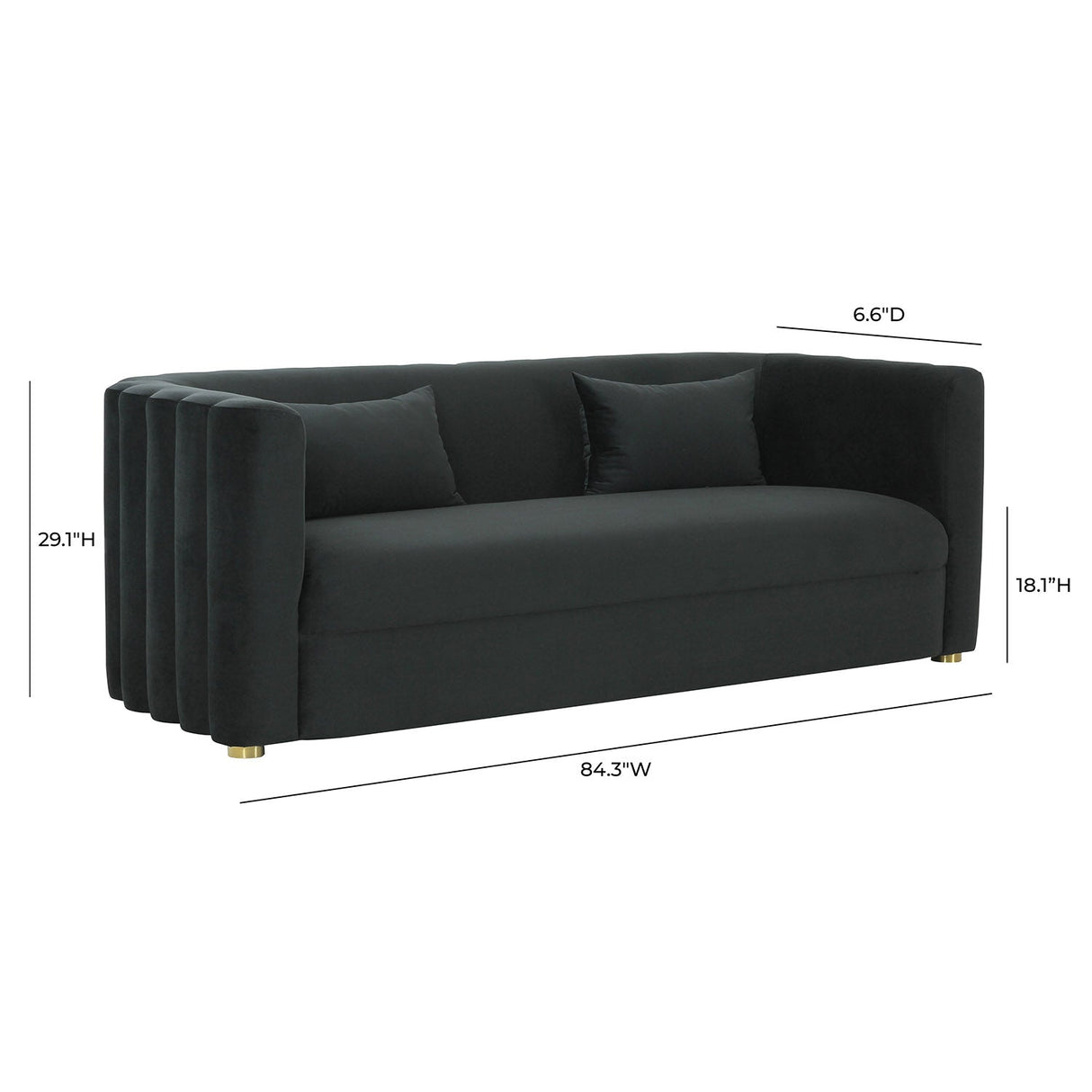 Callie Velvet Sofa | TOV | Home Elegance USA