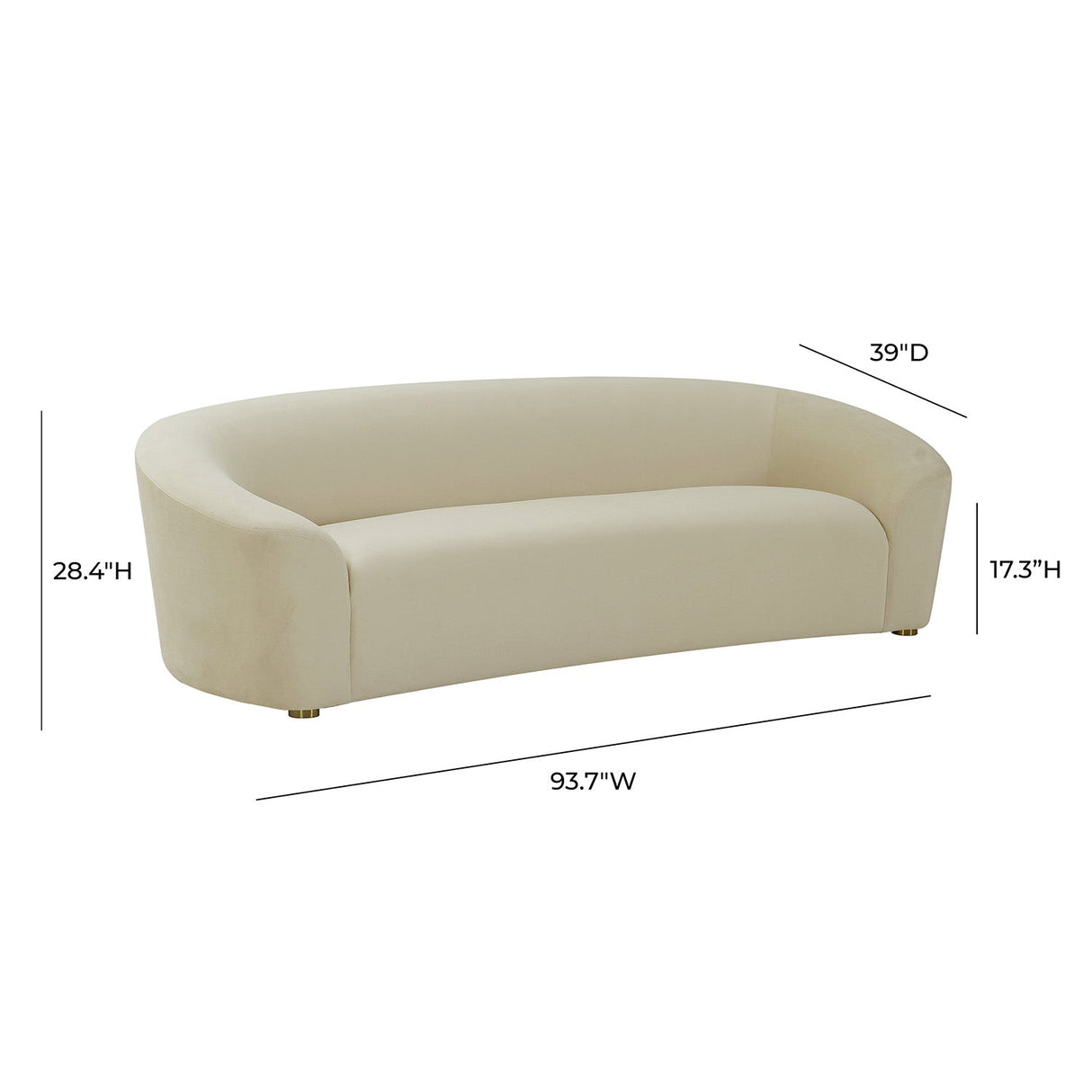 Tov Furniture Serenity Velvet Sofa