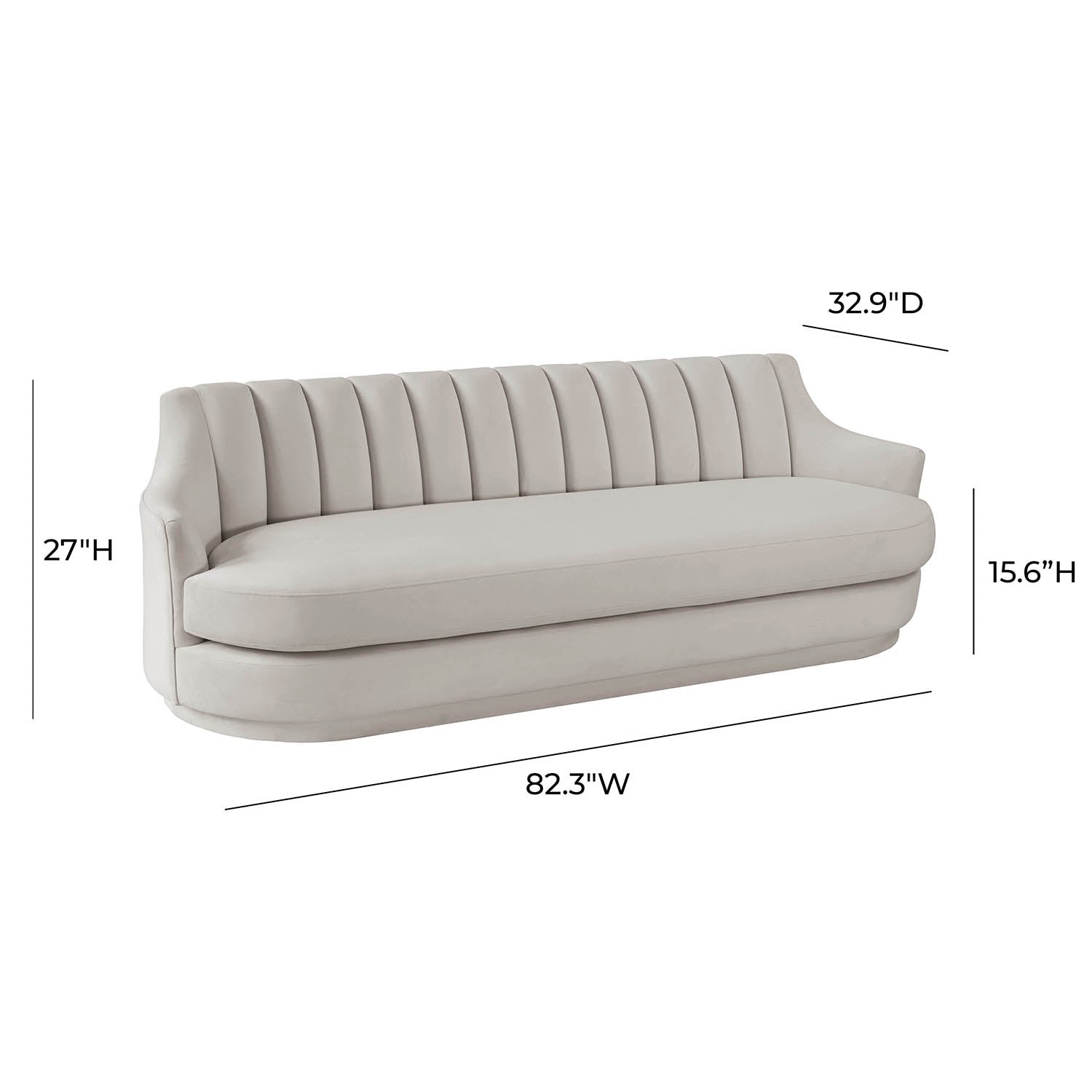 Tov Furniture Peyton Velvet Sofa