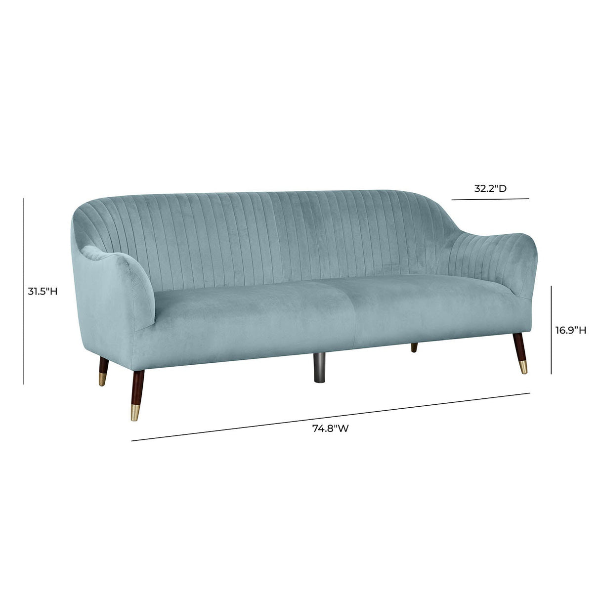 Tov Furniture Natalia Velvet Sofa