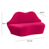 Tov Furniture Lips Velvet Settee