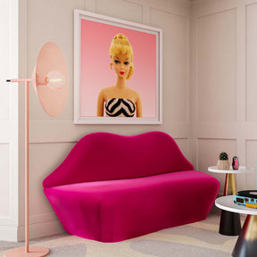 Lips Velvet Settee | TOV