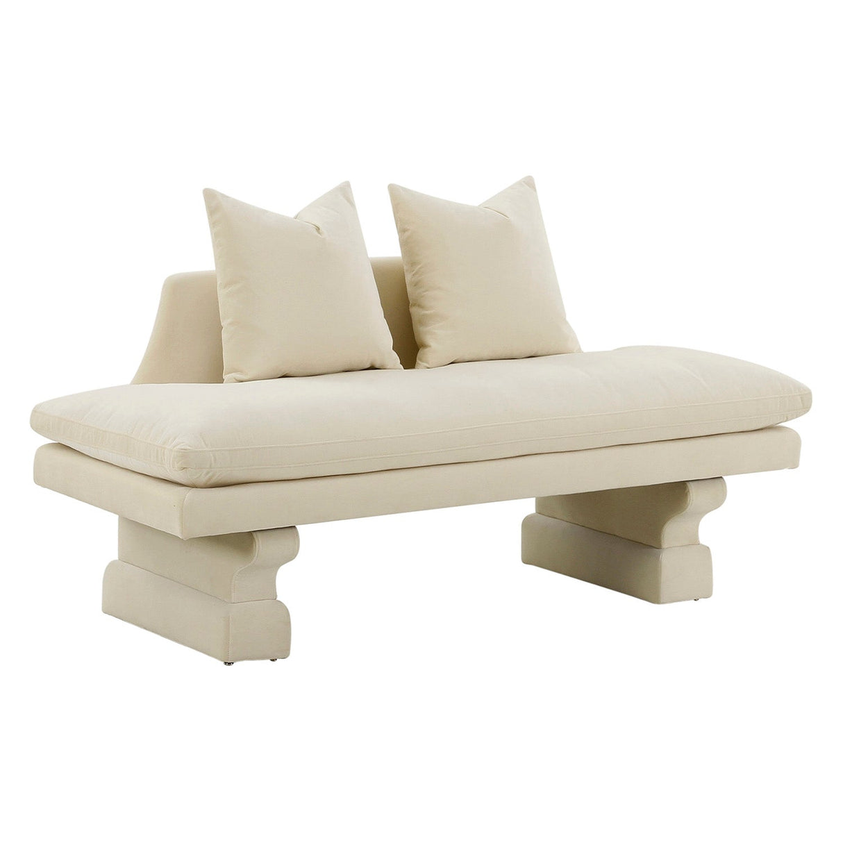 Tov Furniture Hyde Velvet Pedestal Sofa