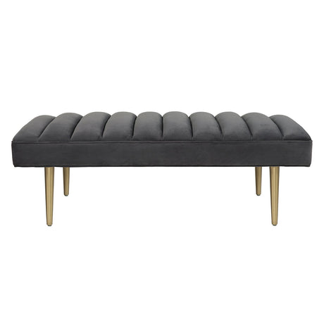 Tov Furniture Jax Gray Velvet Bench