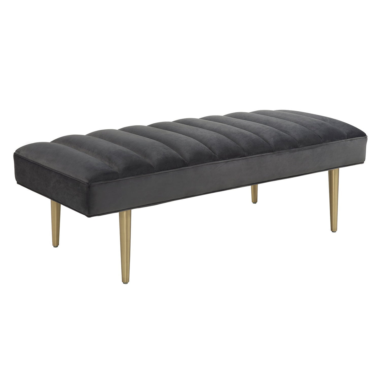 Tov Furniture Jax Gray Velvet Bench