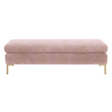 Delilah Textured Velvet Bench | TOV | Home Elegance USA