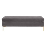 Delilah Textured Velvet Bench | TOV | Home Elegance USA