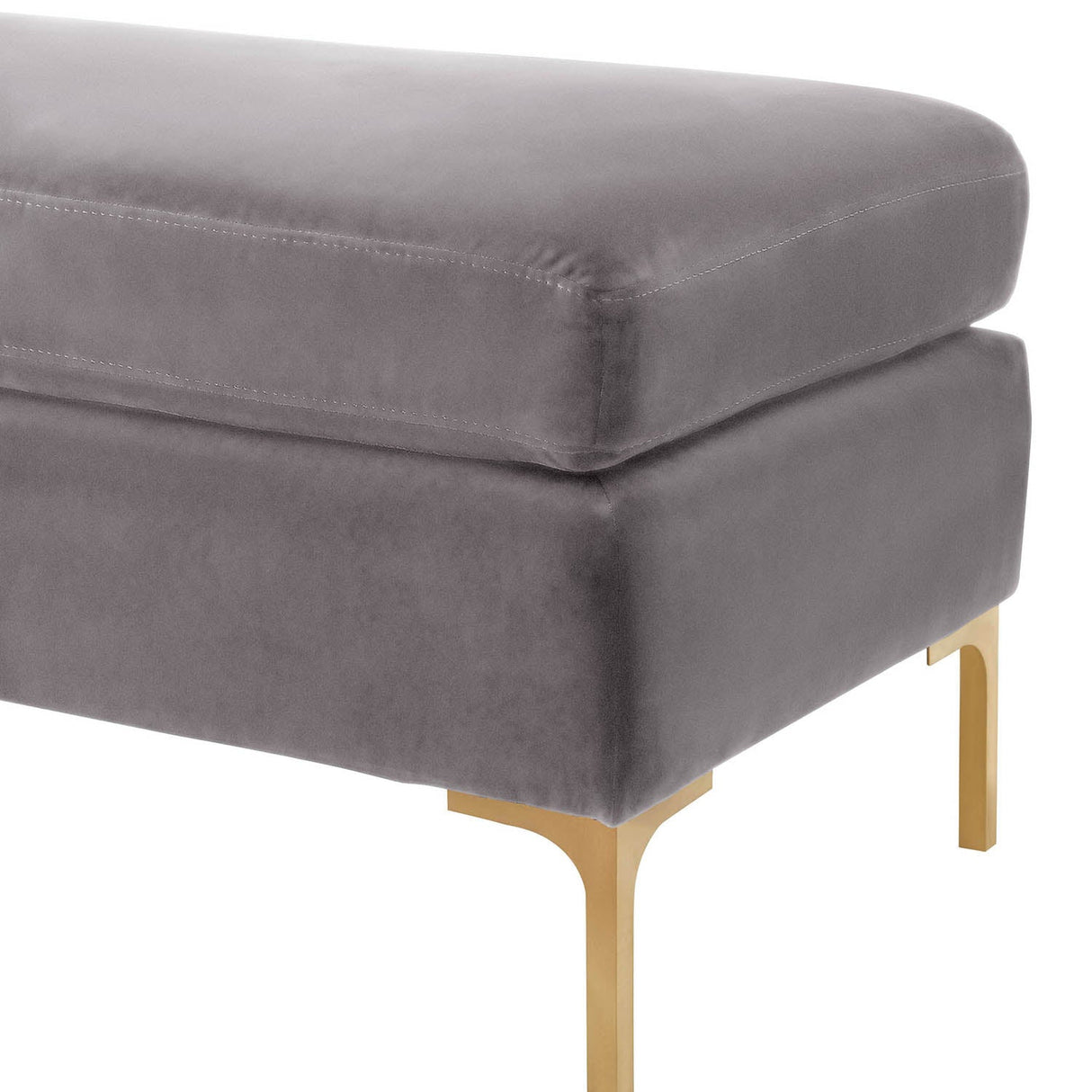 Delilah Textured Velvet Bench | TOV | Home Elegance USA