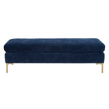 Delilah Textured Velvet Bench | TOV | Home Elegance USA