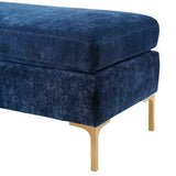 Delilah Textured Velvet Bench | TOV | Home Elegance USA