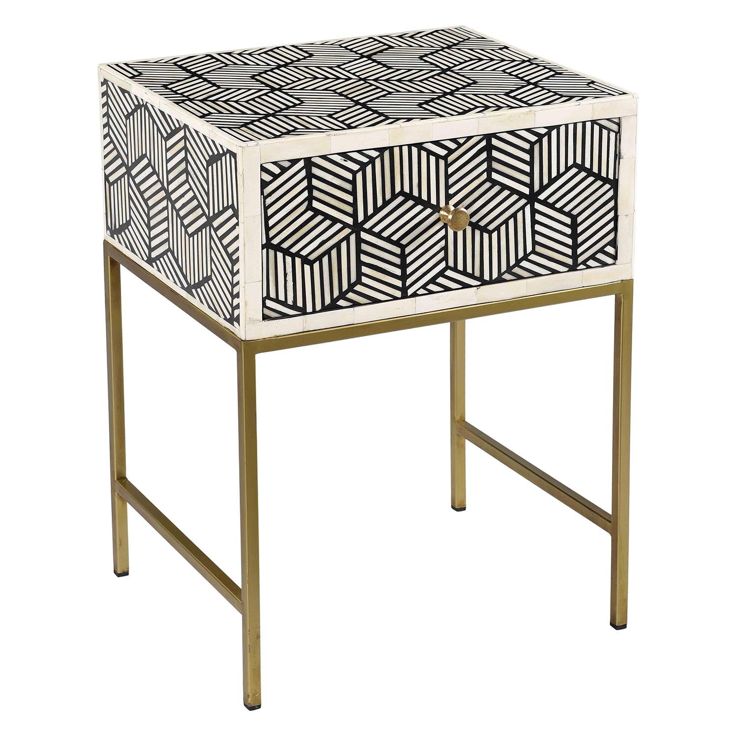 Tov Furniture Bone Inlay Side Table