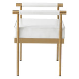 Tov Furniture Diva White Vegan Leather Bench