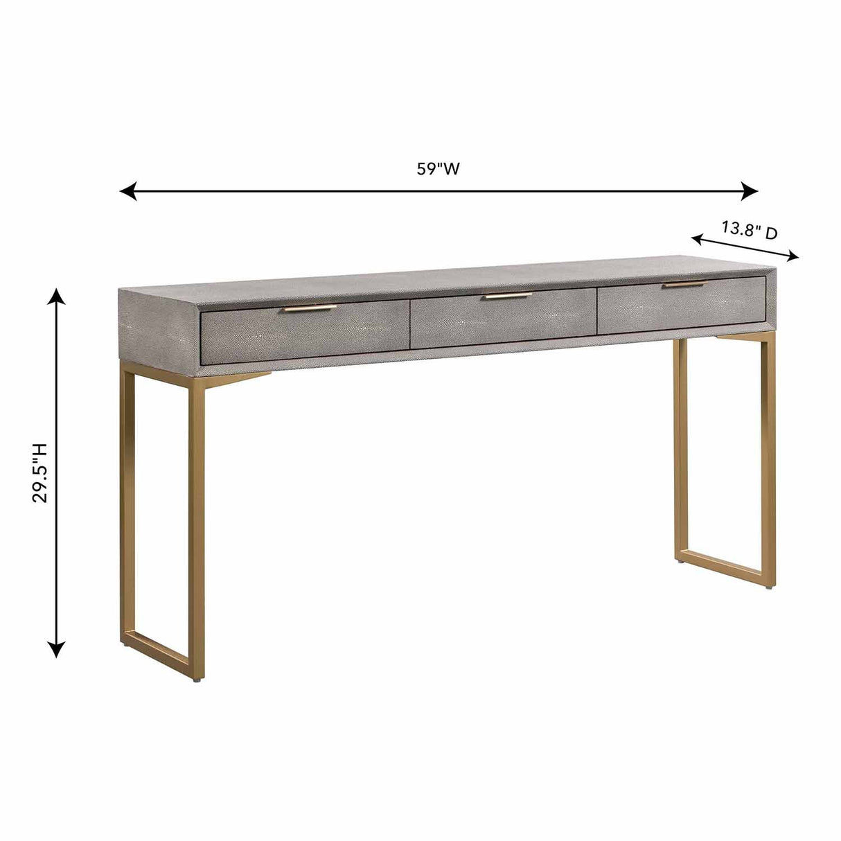 Tov Furniture Pesce Shagreen Console Table