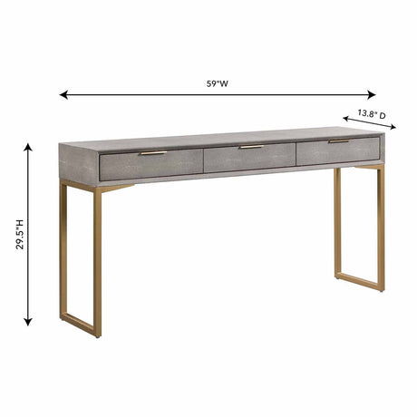 Tov Furniture Pesce Shagreen Console Table