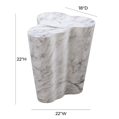 Tov Furniture Slab Marble Side Table