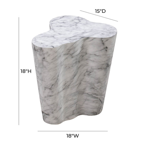 Tov Furniture Slab Marble Side Table