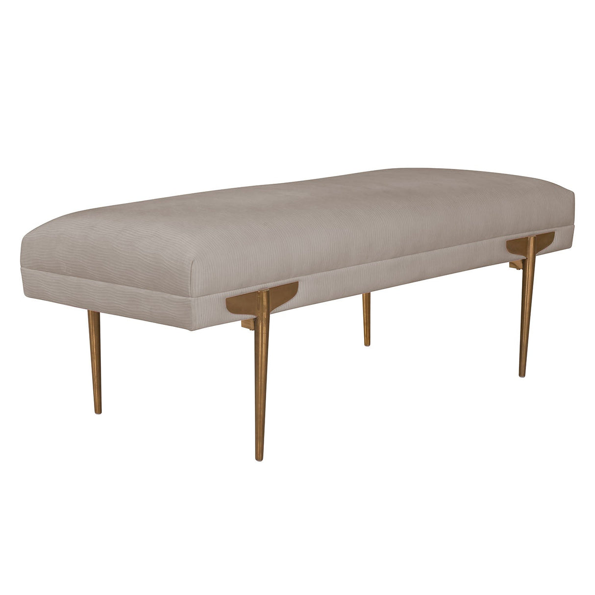 Brno Waived Velvet Bench | TOV | Home Elegance USA