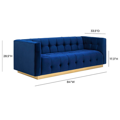 Tov Furniture Roma Velvet Sofa