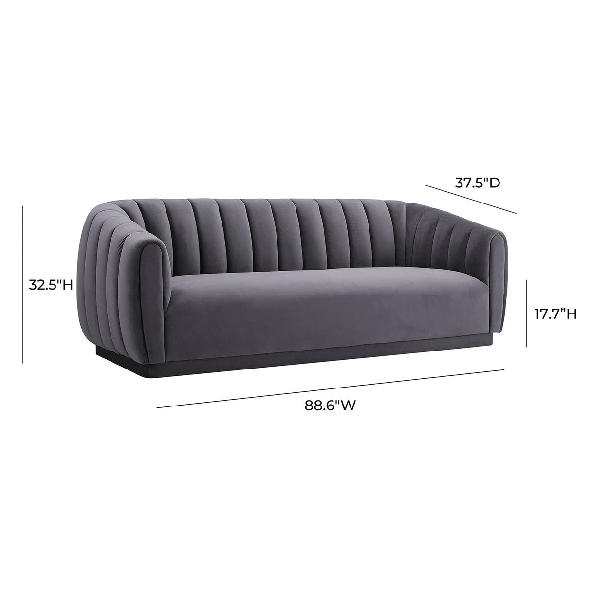 Arno Velvet Sofa | TOV | Home Elegance USA