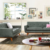 Tov Furniture Lyon Smoke Gray Leather Loveseat