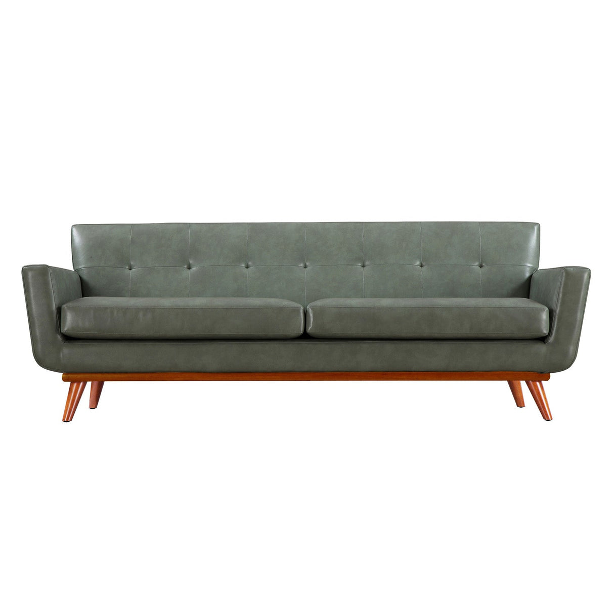 Tov Furniture Lyon Smoke Gray Leather Sofa