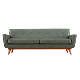 Tov Furniture Lyon Smoke Gray Leather Sofa