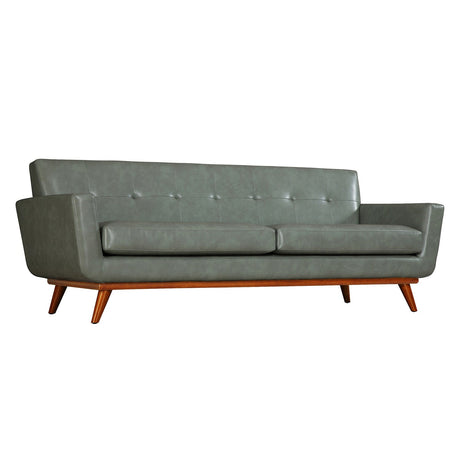 Tov Furniture Lyon Smoke Gray Leather Sofa