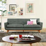 Tov Furniture Lyon Smoke Gray Leather Sofa