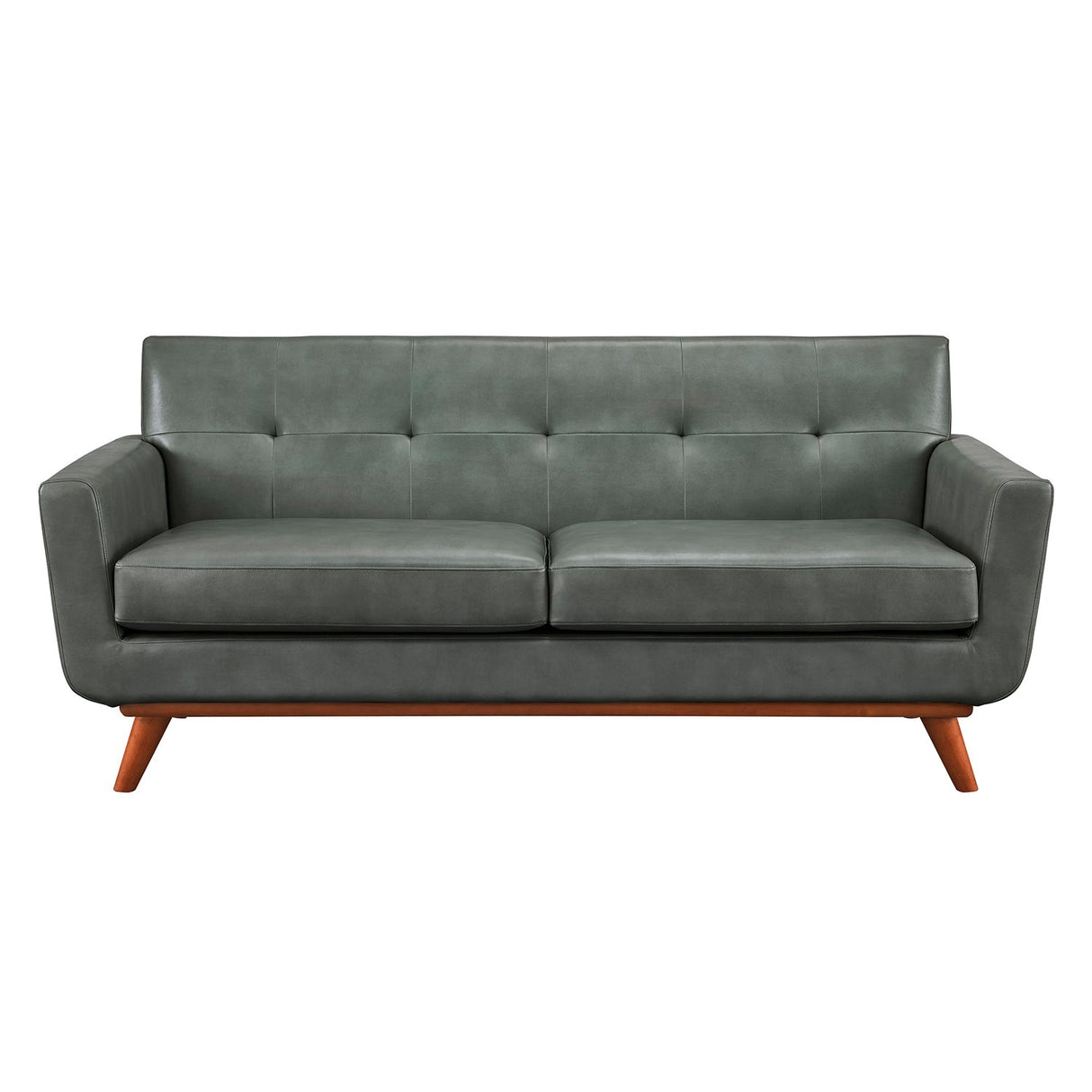 Tov Furniture Lyon Smoke Gray Leather Loveseat